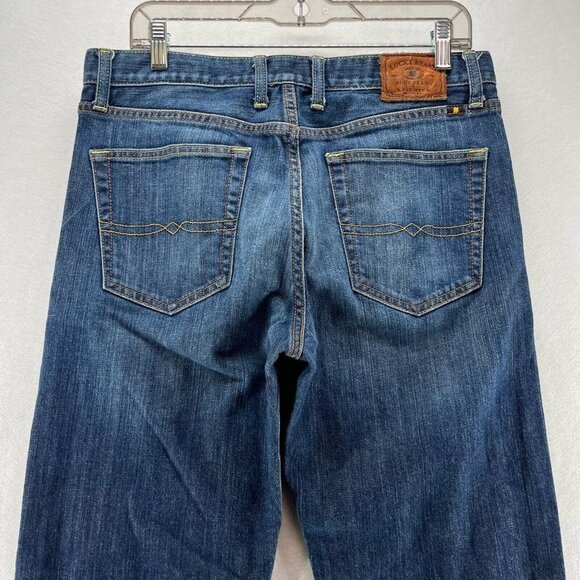 Lucky Brand Jeans Mens 32 x 32 Classic Straight Medium Washed Denim Cotton Blue - Picture 5 of 12